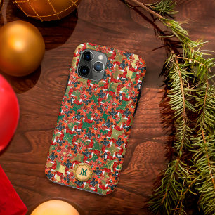 Gouden Groene Boxer Schattige Hond Kerstmis iPhone 11 Pro Hoesje