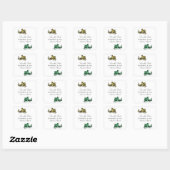 Gouden Groene Draak Save the Date Stickers (Vel)
