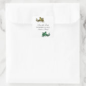 Gouden Groene Draak Save the Date Stickers (Tas)
