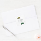 Gouden Groene Draak Save the Date Stickers (Envelop)