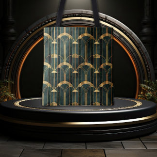 Gouden & Groene Gatsby Glamour Draagtas