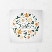 Gouden Groene Kerstkrans 3 Foto Sjabloon (Cover)