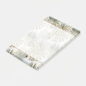 Gouden groene tropische bladeren post-it® notes (Schuin)