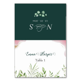 Gouden Groene Uitnodigingskaart met de Namen van d Kaart