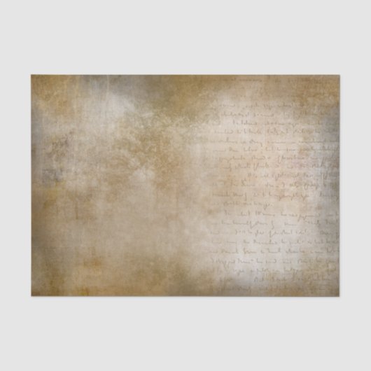 Gouden Grunge Achtergrond met Script Tissuepapier (Voorkant)