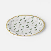 Gouden Grunge met de Hand Getekende Pijnboom Kerst Papieren Bordje (Gekanteld)