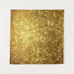 Gouden grunge, rasterillustratie met hoge resoluti wandkleed