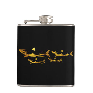 Gouden haaien heupfles