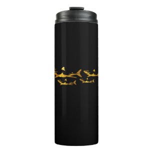 Gouden haaien thermosbeker