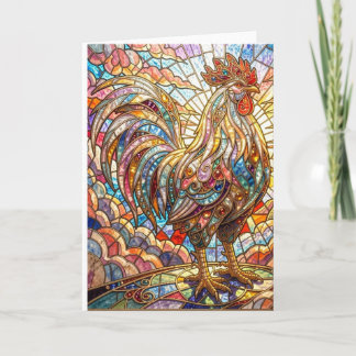 Gouden Haan van Licht Kraaiende mozaïek Kaart