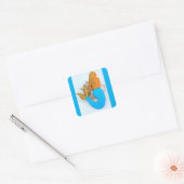 gouden haarzeester vierkante sticker (Envelop)