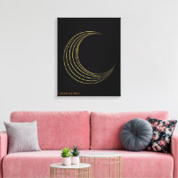 Gouden Halve Maan Hemelse Kunst Canvas Cadeau