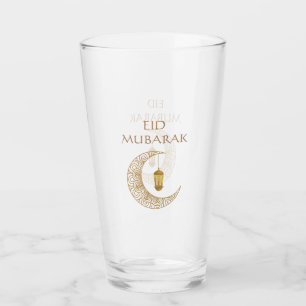 Gouden Halve Maan & Lantaarn Eid Mubarak Islamitis Glas