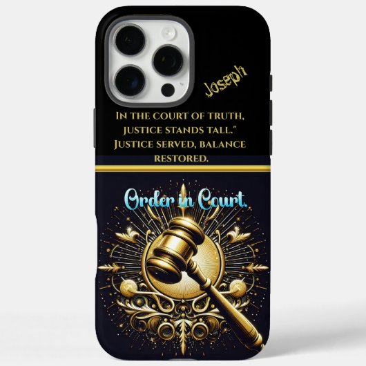 Gouden hamer klaar in de grote rechtszaal Case-Mate iPhone case (Achterkant)