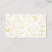 Gouden Hand getrokken bloemen bruiloft details Informatiekaartje (Achterkant)