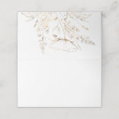 Gouden Hand getrokken Wildbloemen Witte bruiloft (Buitenkant ongevouwen)
