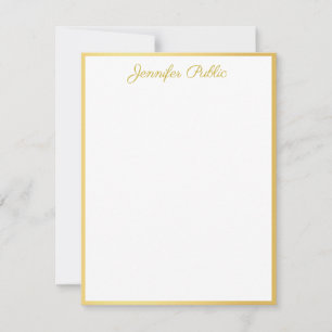 Gouden Hand Script Verticale Sjabloon Gepersonalis