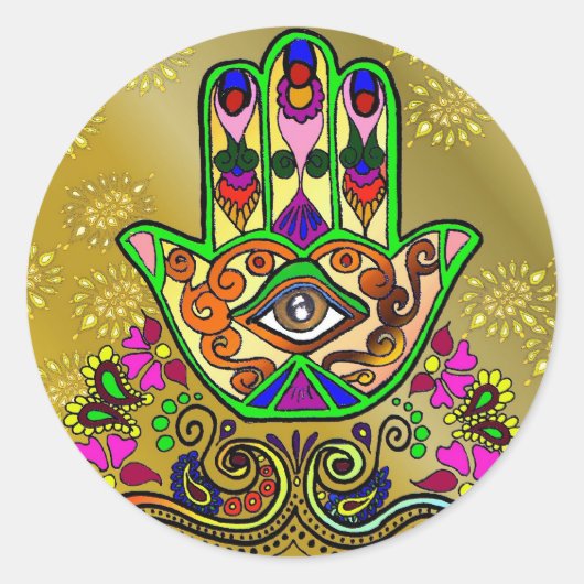 Gouden Hand van Fatima, Sticker (Voorkant)