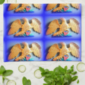 gouden handdoek voor de keuken (Gevouwen)