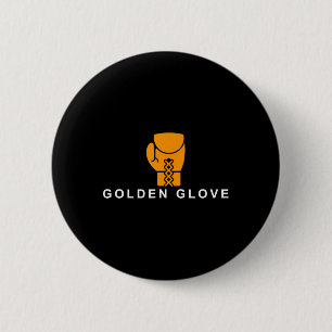 Gouden-handschoen' Boksmotivatie Ronde Button 5,7 Cm