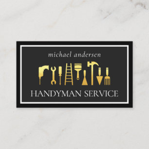 Gouden Handyman Tools Frame Visitekaartje