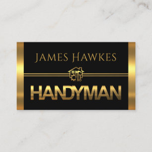 Gouden Handyman Tools Panels Visitekaartje