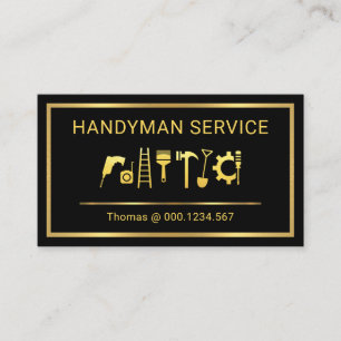 Gouden Handyman Tools Rand Frame Visitekaartje