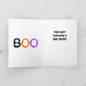 Gouden Happy Halloween Kaart (Binnen)