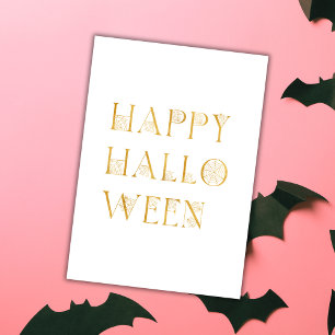 Gouden Happy Halloween kaart