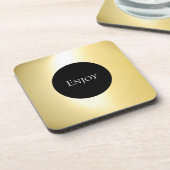 Gouden harde plastic onderzetter (Linkerzijde)