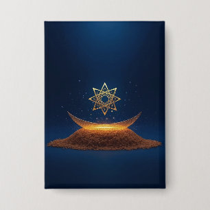 Gouden Harmonie – Shree Yantra's Goddelijke Resona Button