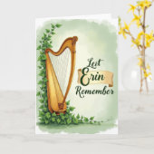 Gouden Harp Erin Herinneringskaart Kaart (Gele Bloem)