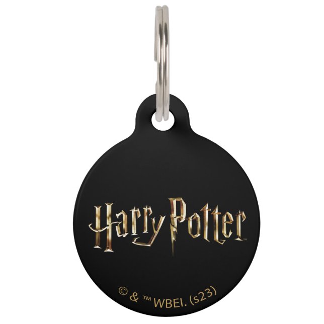 Gouden Harry Potter-logo Huisdierpenning (Voorkant)