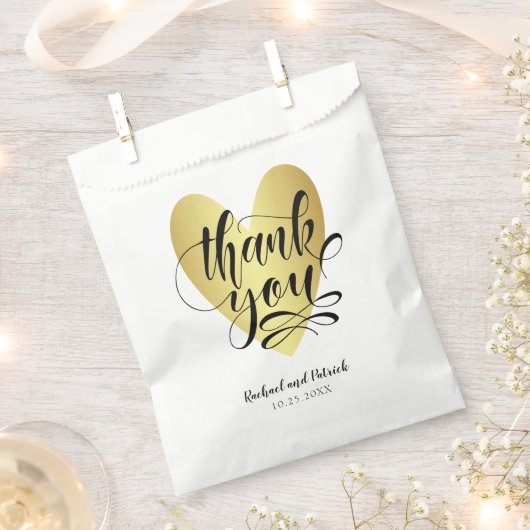 Gouden Hart Dank u gepersonaliseerd Bedankzakje (Geknipt)