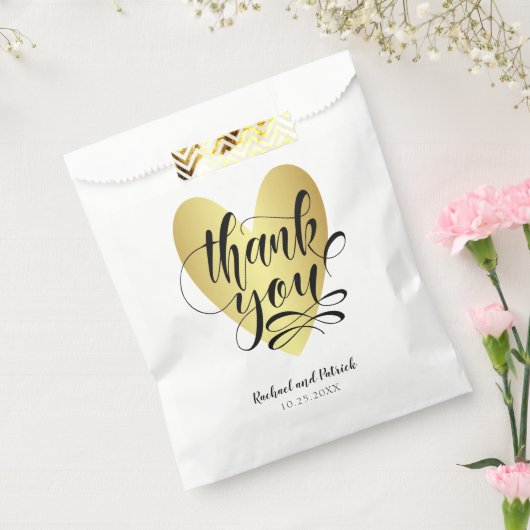 Gouden Hart Dank u gepersonaliseerd Bedankzakje (Gezegeld)
