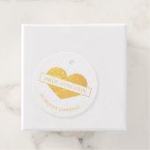 Gouden Hart Gemaakt met Liefde Bedankjes Labels (Met doos)
