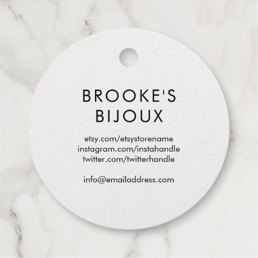 Gouden Hart Gemaakt met Liefde Bedankjes Labels (Achterkant)