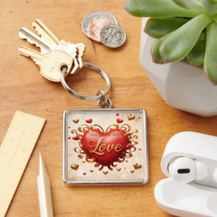 "Gouden Hart Gloed" Sleutelhanger