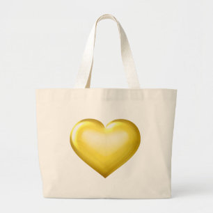 Gouden hart grote tote bag