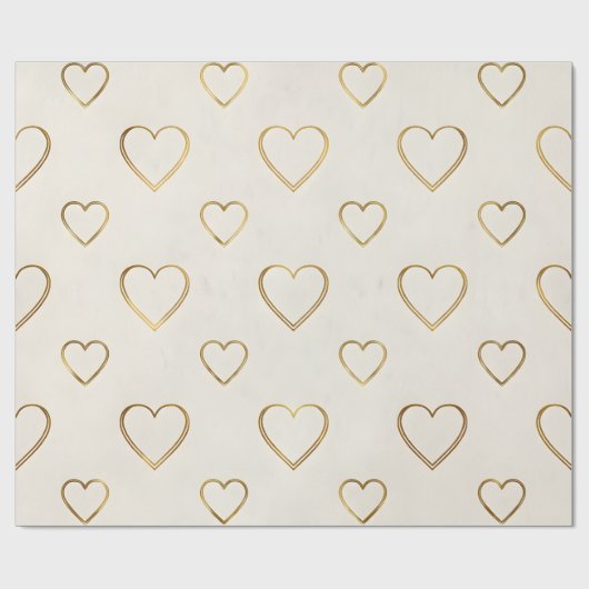 Gouden hart inpakpapier (Vlak)