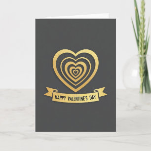 Gouden Hart Lagen Valentijnskaart Kaart