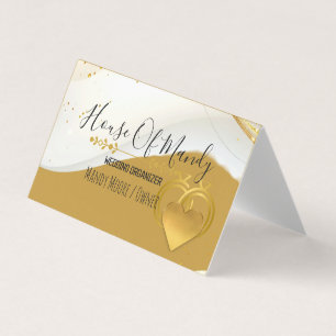 Gouden Hart Luxe Moderne Professionele Branding Visitekaartjes