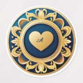 Gouden Hart Medaillon Labels (Design 1)