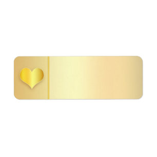 gouden hart moderne bruiloft adresetiketten etiket