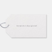 Gouden Hart Moderne Calligraphy Script Zakelijk Cadeaulabel (Achterkant Horizontaal)