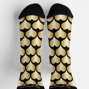 Gouden Hart Ontwerp Persoonlijk Sokken