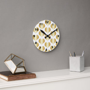 Gouden Hart Ontwerp Ronde Klok
