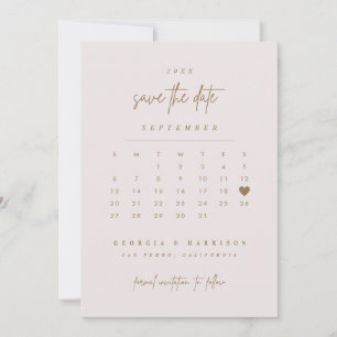 Gouden Hart Save The Date Agenda Fotokaart