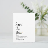 Gouden Hart Script Bewaar de Datum Definitie Briefkaart (Staand voorkant)