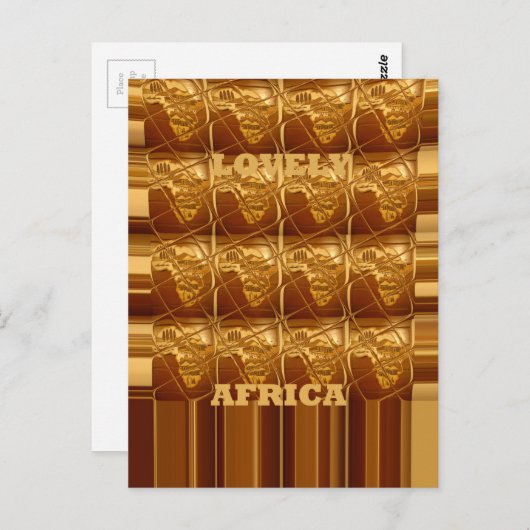 Gouden Hart van Afrika Briefkaart (Voorkant / Achterkant)